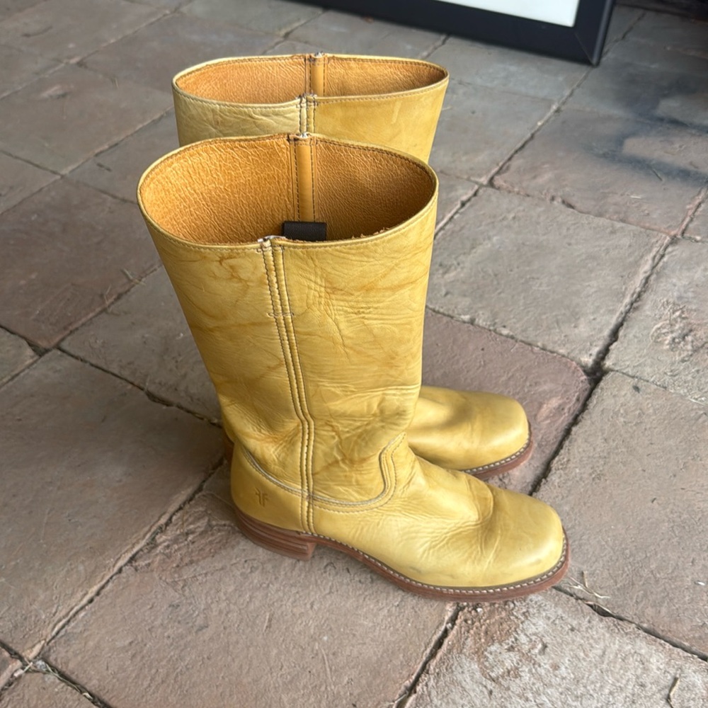 SOLD FRYE Banana Leather Campus boot 14L